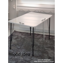 Webdepo Wood Idea Beyaz 70X110 Yemek Masası Ms70110Byz