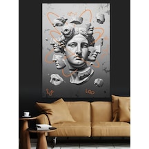 Ahşap Tablo Heykel Başı Modern Sanat