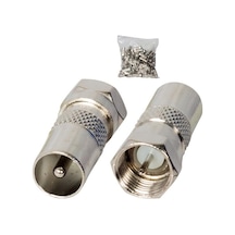 F Konnektör Erkek 60 Ohm Erkek Çevirici Metal Konnektör Çok Renkli