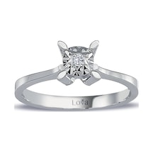 Lova 0,40 Karat Efektli Pırlanta Tektaş Yüzük - 1020351
