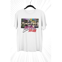 Oversize Jojo's Bizarre Karakterleri Baskılı T-shirt Unisex 001