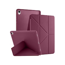 Samsung Galaxy Uyumlu Tab S11 11 Inc Sm-x730 Üçgen Katlanabilir Kalemlikli Yatay Dikey Standlı Kılıf Kapaklı Kılıf