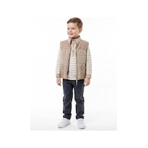 Xo Kids Erkek Çocuk 3lu Alt Üst Takım 1-5 Yaş 6229 Ekru - Bej