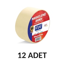 12 Adet Maskeleme Bandı 50 Mmx40metre Kağıt Bant Diğer