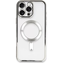 Newface Apple İphone 16 Pro Kılıf Kross Magneticsafe Kapak - Gümüş