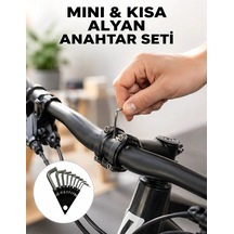 9 Parça Kısa Tip Alyan Seti Isıl İşlemli Profesyonel Kullanım Yeni Nesil 11067046