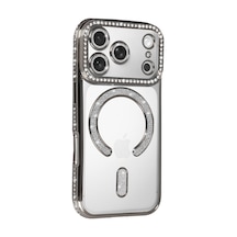 Apple   Uyumlu   iPhone 17 Pro Joke Simli Magneticsafe Kılıf - Gümüş
