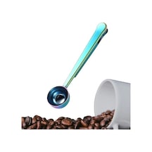 Mandallı Kahve Ölçü Kaşığı Renkli Çok Fonksiyonlu Paslanmaz Çelik Kaşık Çok Renkli