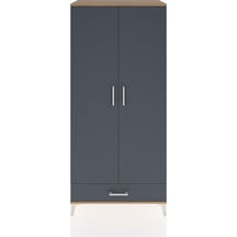 Hyperion Dolap 5 Raflı Tek Çekmeceli 2 Kapaklı 88x44x195 Çam-... Çam