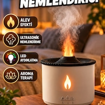 Ultrasonik Aroma Difüzörü Alev Ve Volkan Efektli Led Işıklı Hava Nemlendirici