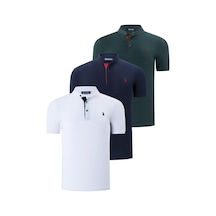 Üçlü Set T8560 Dewberry Erkek T-shırt-lacivert-beyaz-yeşil