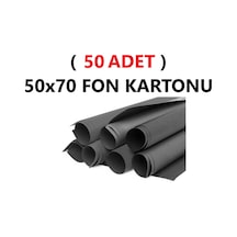 50 Adet 50x70 Cm Siyah Renkli Fon Kartonu Rulo Canlı Renk Büyük Boy Anaokulu Kreş Okul