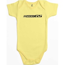 Zepplin Giyim R1200gs Text Logo Sarı Bebek Body Zıbın