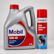 Mobil 10W-40 Motor Yağı 4 L + Würth Balata Spreyi 500 ML