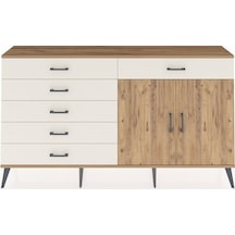 Arges Konsol Tek Raflı 6 Çekmeceli 2 Kapaklı 176x30x99 Çam-çam/ay Çam-çam/aytaşı
