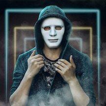 Beyaz Renk Hip Hop Anonim Jabbawockeez Dans Maskesi 18x19 Cm +0