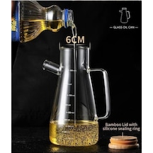 Life 2 Adet Bambu Kapaklı Borosilikat Cam Yağdanlık 900 Ml Mıt1071 0