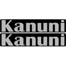 Kanuni Etiket Gri 15x3cm 2'li