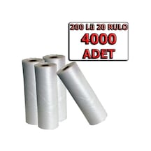 Rulo Poşet Hışır Market Manav Poşeti Orta Boy 4000 Adet