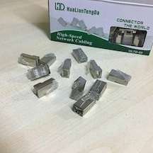 Platoon Rj 45 Metal Jak Konnektör 8p8c 100 Adet Metal Cat6 Uç Rj45