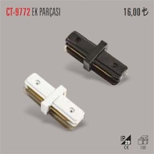 Cata Ct-9772 Monofaze Ray Ek Parça Ray Armatür Için Beyaz - Siyah