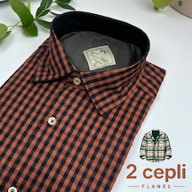 Klasik %100 Cotton Uzun Kollu Terletmeyen Kışlık Flanel Terletmeyen Gömlek Regular Kalıp Çok Renkli