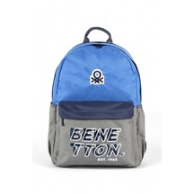 Benetton Mavi/gri Unisex Okul Sırt Çantası Ben03845
