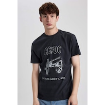 DeFacto AC/DC Bisiklet Yaka Kısa Kollu Tişört B5328AX23WNAR204