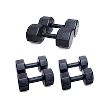 Besinistanbul Ps Spor 3 Çift Dambıl Set 3 Kg + 5 Kg + 7 Kg Siyah