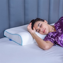 SimpleThePillow Boyun Destekli Visco Yastık Boyun Fıtığı Boyun Düzleşmesi Boyun İçin Ortopedik Boyun Yastığı 60*40*11*8
