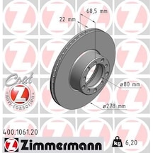 Zımmermann Fren Dıskı On Mercedes W126 R107 C107 400.1061.20 A1264200005