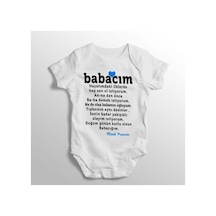 Babylimon Babacım Hayatımdaki Ilklerde Hep Sen Ol Istiyorum Minik Prensin Yazılı Baskılı Bebek Zıbını Beyaz - 132207378 Beyaz