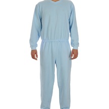 Caretex Sırt ve Bacak Fermuarlı Hasta Bakım Tulumu Mavi