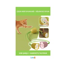 Hareketli Çiçek Şarj Edilebilir Kedi Oyuncağı