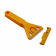 Ergonomik Saplı Araç Cam Ve Buz Kazıyıcı Bıçak Çizmez Oto Cam Don & Kar Temizleme Bıçağı Sarı
