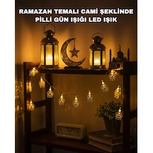 Mey İthalat Ramazan Ve Bayram Dekoratif Led Işık Cami Figürlü Sıcak Sarı Aydınlatma Diğer