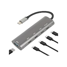 Macbook Şarj Uyumlu Type-c Destekli 60w Pd Tüm Bilgisayarlar İçin Şarj Uyumlu 5 İn 1 Hub Dönüşt