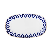 Zm Decor Damla Mavili Kayık Kase 35 Cm