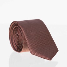 Gaffy Kiremit Slim Fit Düz Renk Dokuma Kravat / DDK-04 Çok Renkli