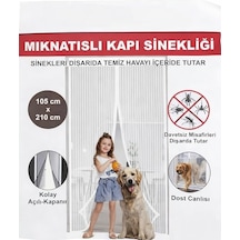 Aksu Beyaz Mıknatıslı Kapı Sinekliği 105x210cm diğer