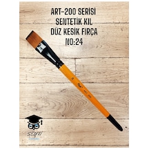 Art-200 Serisi Sentetik Düz Kesik Kıl Fırça No:24
