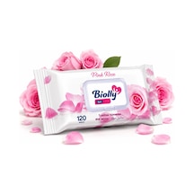 Biolly Pink Rose Islak Mendil 120 Yaprak - Koli 12 Adet 12'li Set