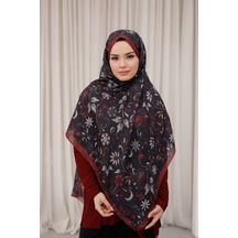 Mimiyum Rüya Desen-soft Şal Lacivert Bordo - Model 2 Çok Renkli