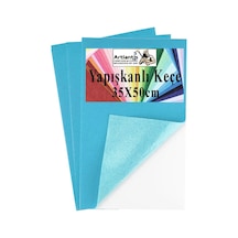 Açık Mavi Yapışkanlı Keçe 35x50 Cm 3 Adet 2.0 Mm Kendinden Yapışkanlı Renkli Hobi Keçesi Elişi Keçe Kumaşı Anasınıfı