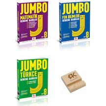 Model Eğitim Lgs 8. Sınıf Jumbo Matematik Fen Ve Türkçe Deneme Bankası 3lü Set + Telefon Standı
