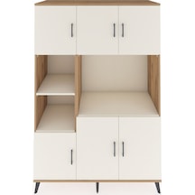 Kronos Dolap 9 Raflı 6 Kapaklı 132x59x195 Çam-aytaşı/aytaşı Çam