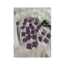 Sanatsal Mozaik Mor 2,5x2,5cm Mozaik Sanatı Malzeme 100gr
