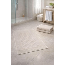 Elif Mira Banyo Ayak Havlusu Seti,%100 Pamuk, Çok Renkli, 50x70 Cm, 3'lü Set, Düz Desen, Damato Bej