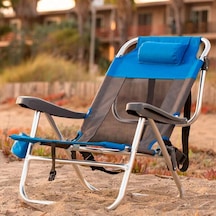Funky Chaırs Beach Star Light Plaj Şezlong Kamp Sandalye - Blue