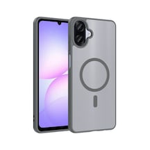Zore Galaxy A07 Kılıf M-safe Şarj Özellikli Zore Babet Kapak - Gri